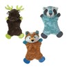 Fun Flattie Stuffing Free Dog Soft Squeak Toys Cuddle Snuggle
