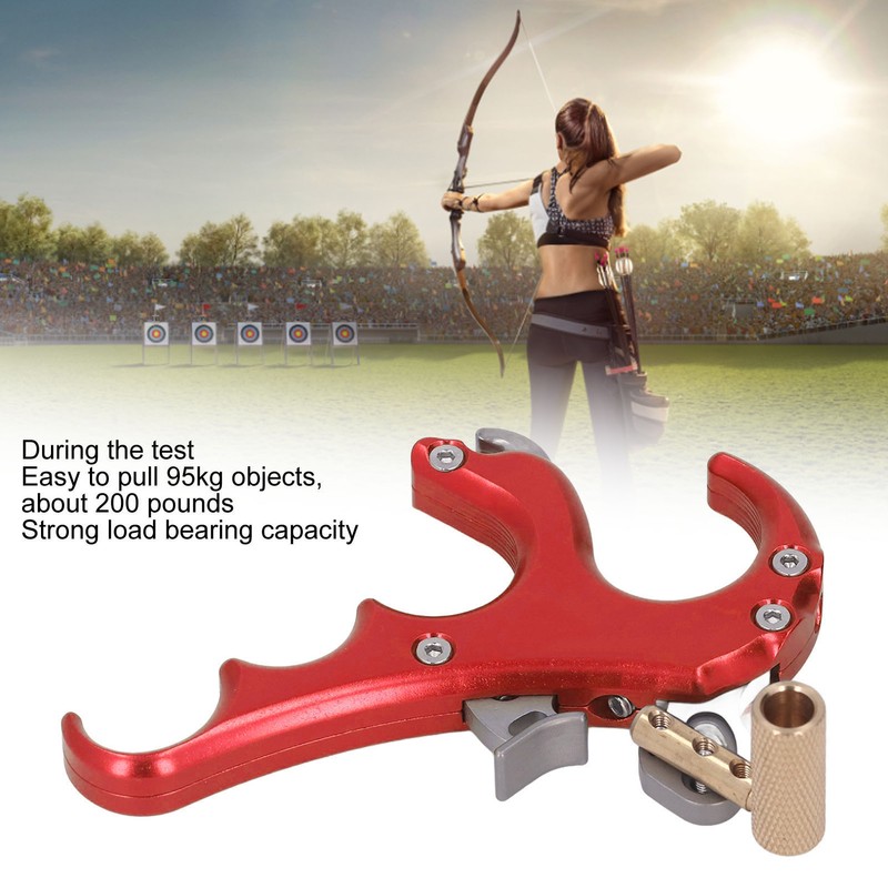 Bow Release Aids Aluminum Alloy Sensitivity Adjustable 4 Fingers Compound