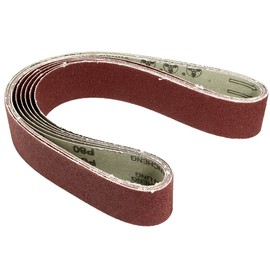 uxcell 2-Inch x 42-Inch Aluminum Oxide Sanding Belt 80 Grits Sandpaper Lapped Joint for Belt Sander 6pcs