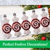 VFM - Red & White 10cm Sweet Baubles Swirl Candy