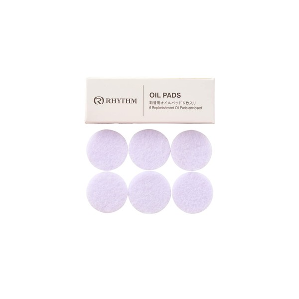Rhythm F0901-0576 Aroma Diffuser for AROMAFUN Replacement Oil Pads, 1 Bag of 6, Size: Approx. Φ1.0 inches (25 mm) x Thickness 0.2 inches (4 mm)