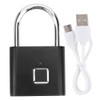 Smart Fingerprint Padlock USB Rechargeable Security LED Lock for Backpack