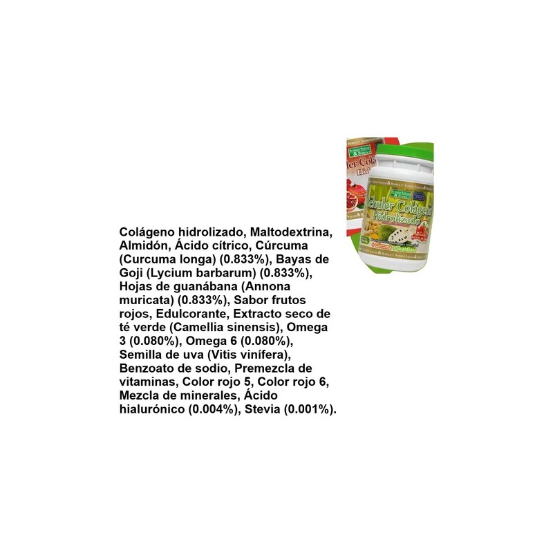 Schuler Colágeno Hidrolizado Con Goji Y Curcuma 1,2 Kg Sabor
