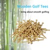 Zivisk Wooden Golf Tees 2-3/4" 100 Count 70mm Natural Step