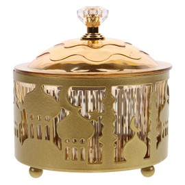 PRETYZOOM Middle Eastern Arab Eid Serving Tray Candy Tea Snack Dried Fruit Plate Lid Ramadan Eid Mubarak Party Dessert Cookie Pastry Storage