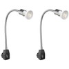ledscom.de LESCH Socket Lamp Gooseneck Switch Chrome / Black +