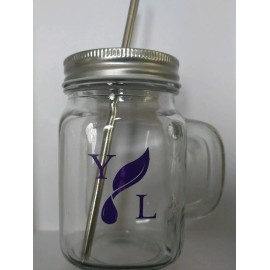 Young Living Essential Oils New Young Living Mason Jar with Stainless Steel Straw