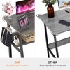 armocity Computer Desk, 55.2 Inch Modern Desk with Bookshelves, 55.2''