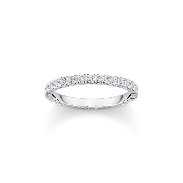 THOMAS SABO Ring in Delicate Design with White Stones Recycled