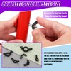 Swpeet 125Pcs Black High Strength Carbon Steel SAE Wing Nuts