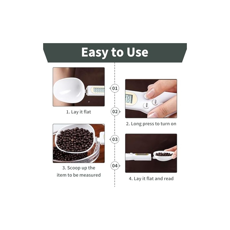 Báscula digital de cocina, precisión de 500 g/0,1 g, con