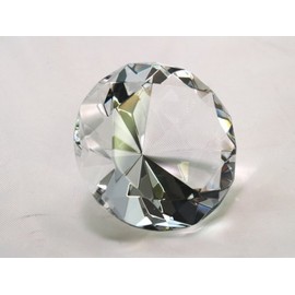 Tripact Inc 80mm Clear Crystal Diamond Jewel Paperweight