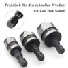 Mesee Set of 3 90° Countersink Drill, 5 Flute Countersink