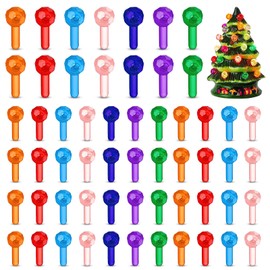 Ceramic Christmas Tree Lights, 70 Pcs Christmas Tree Bulbs, Christmas Tree Lights Replacement Bulbs for Christmas Tree Decorations (Mixed Color)