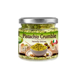 Sanniti Pistachio Crumble, 3.5 oz Jar – Gourmet Sicilian Pistachio Topping – Sweet & Savory – Product of Italy
