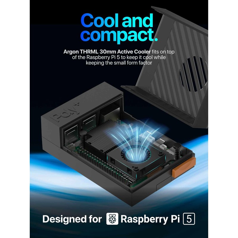 Argon Poly+5 Raspberry Pi 5 Case | Pi 5 case