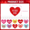 AUGSUN 30pcs Valentine's Day Iron On Patches Conversation Hearts Candy