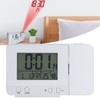Projection Alarm Clock Backlit LED USB Charging Multifunctional Clock with