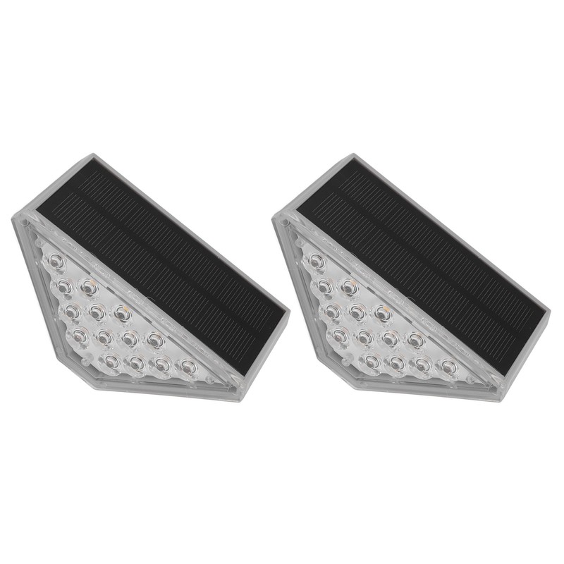 2 Set Solar Step Lights Triangle Solar Stair Light IP68