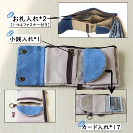 TOEDNNQI Trifold Wallet, Card Case, Women's, No Bills Folding, Light Cute, Mini Wallet, Coin Purse, Canvas, Multiple Storage, Card Holder, Plain, Simple, School Trip, Graduation Ceremony, School