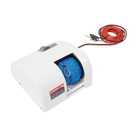 YIPONYT 25LBS Electric Boat Anchor Winch, Marine Electric Windlass, Saltwater Boat Windlass Kit with Remote Control &100-feet Pre-Wound Anchor Rope, 12V