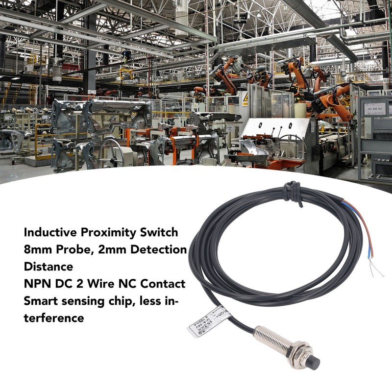 4 Sets 8mm Proximity Sensor Inductive Proximity Switch NPN 2