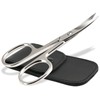 Left-Handed Nail Scissors with Sharp Curved Blade, Professional Scissors for