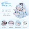 DIGOBAY 4PCS Corduroy Backpack For Girls with Lunch Box Pencil