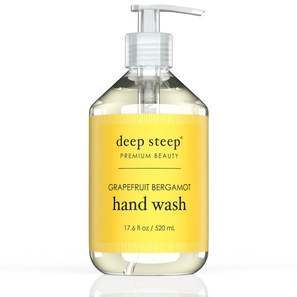 Deep Steep Argan Oil Liquid Hand Wash, Grapefruit Bergamot, 17.6 Fluid Ounce