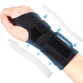 CAMBIVO Wrist Support 1 Pack, Black Left, S/M 589B