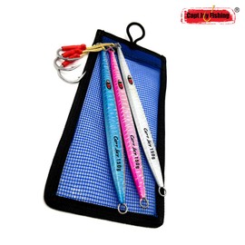 Capt Jay Fishing Señuelos de pesca para agua salada con jigging lento, señuelos de pesca artificiales verticales (150 g, multicolor SRB (paquete de 3), 150 g)