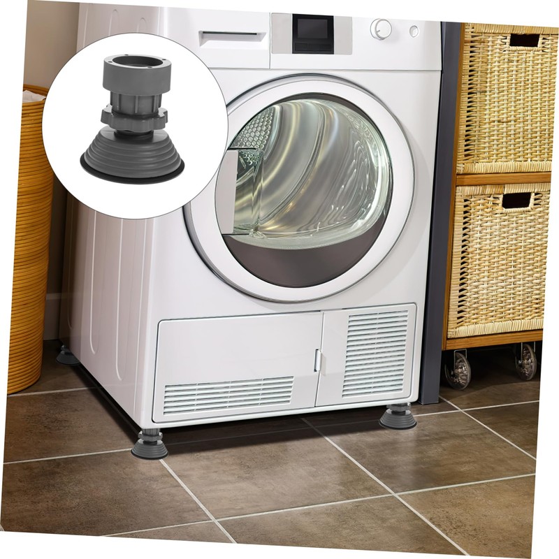 Mipcase 4 pcs Adjustable Slip Washing Machine Foot Pads for