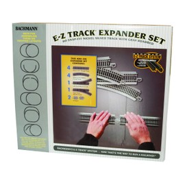 Bachmann Trains SnapFit EZ TRACK LAYOUT EXPANDER SET NICKEL SILVER Rail With Grey Roadbed HO Scale