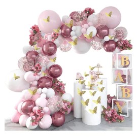 Globos de cumpleaños metálicos decoración kits de 144 globos de decoraciones de fiesta MURAMAUDI