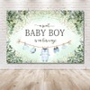MEHOFOND Boy Baby Shower Backdrop A Sweet Baby Boy is