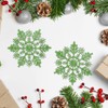Luxtea 30ct Plastic Christmas Sparkling Glitter Snowflake Ornaments Christmas Tree