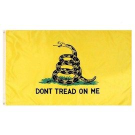 DELAYNOMORE77 Don't Tread on Me Flag United States Yellow Banner Polyester 3x5 Foot Flags Vivid Color and UV Fade Resistant Flag Outdoor Banner