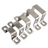 Faspiroty 6Pcs M40x40 Stainless Steel Square Tube Pipe Clamps