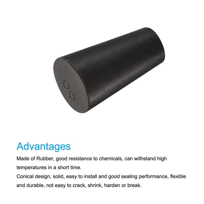 sourcing map Rubber Tapered Plug 10mm to 15mm Solid Test
