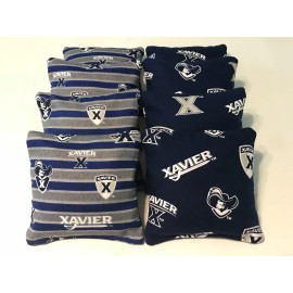 handcrafted 8 CORNHOLE BEAN BAGS CORN HOLE Xavier University Musketeers
