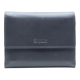 Esquire Viktoria RFID Leather Wallet 12 cm, navy blue, rfid wallet