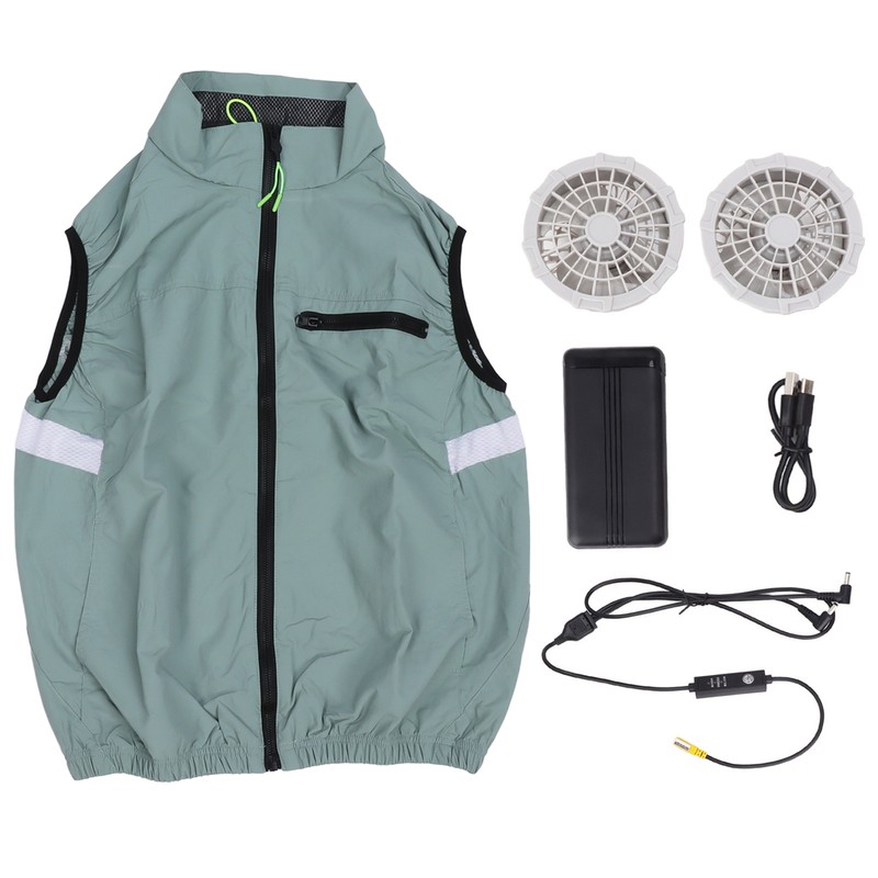 Cooling Vest 3 Speeds Sunscreen Sleeveless Breathable Lightweight Air Conditioned