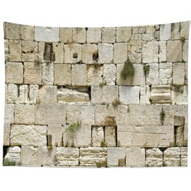 Loccor Jerusalem Tapestry - Ancient Israel Old City Wailing Wall - Religious Wall Hanging for Bedroom, Living Room, Dorm - Home Decor - 80x60 Inches