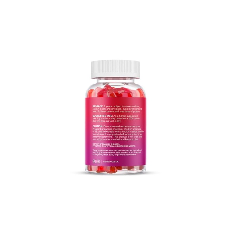 Enevolve PQQ Gummies 20mg Supplement, 2 Month Supply, Mitochondrial Support,