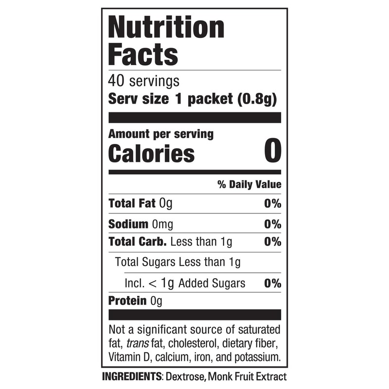 MONK FRUIT IN THE RAW, Natural Monk Fruit Sweetener, Sugar-Free,