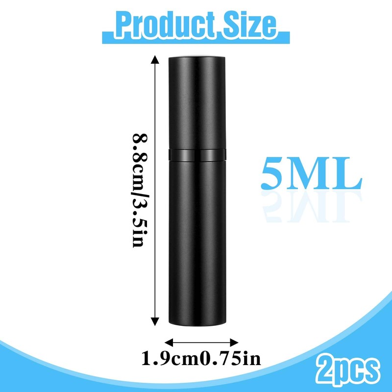 IANFAN 2 Pcs Mini Refillable Perfume Atomizer, Portable Travel Perfume