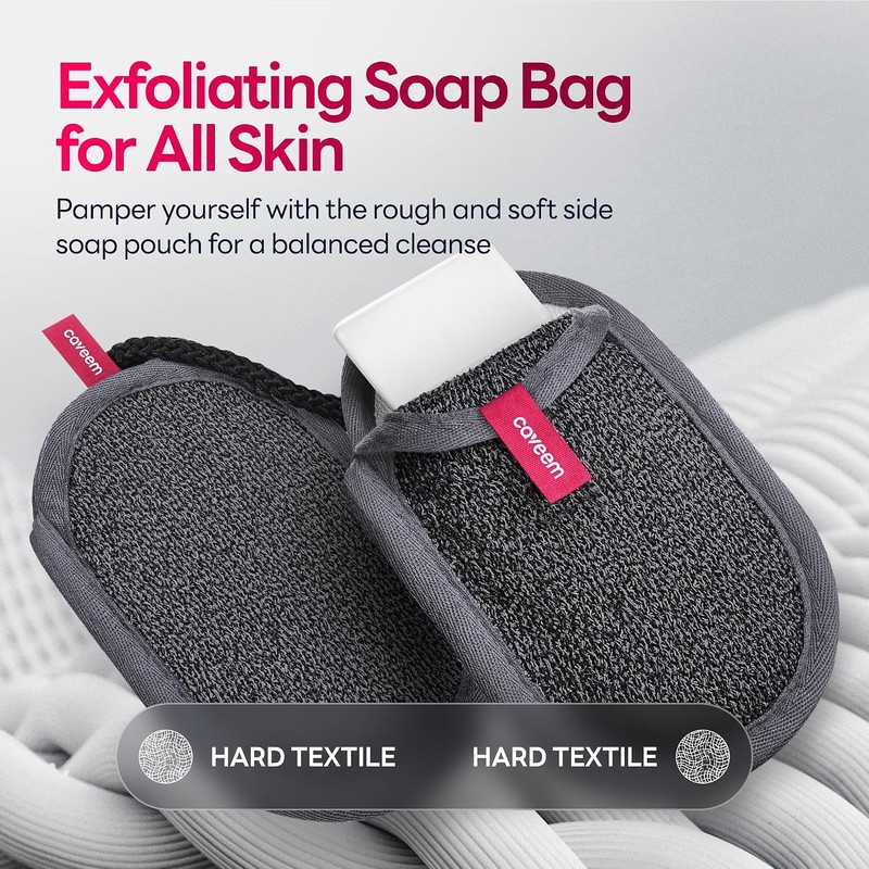 Bolsa protectora de jabón Caveem para exfoliación y ahorro de