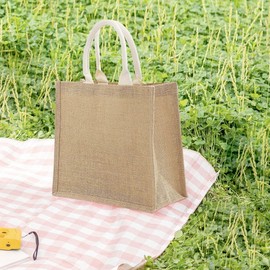 Eco Linen Tote Bag (31x27cm) White Handle