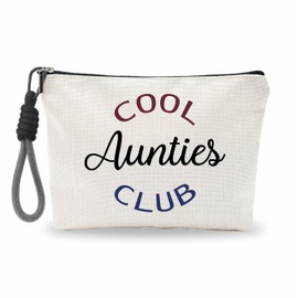 luixd Funny Make Up Bag For Woman, Cosmetic Bag With Hand Strap - Cool Aunties Club - Lined Toiletry Bag, Classic Sporty Pouch, Preppy Organizer With Zipper, Women Essentials & Accessories - B12