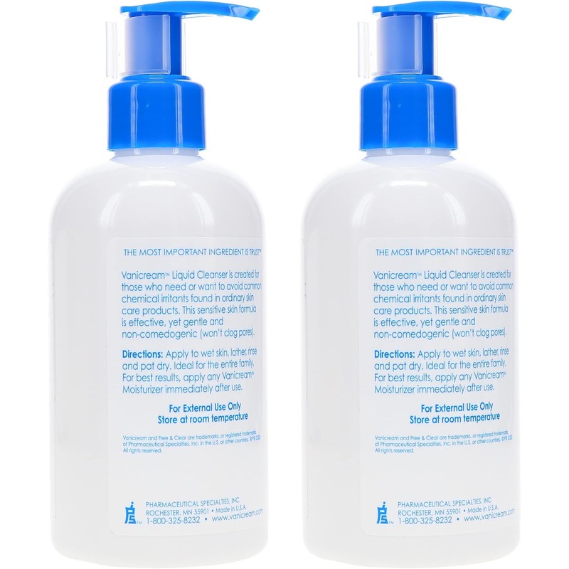 Vanicream Free and Clear Liquid Cleanser 8 Oz